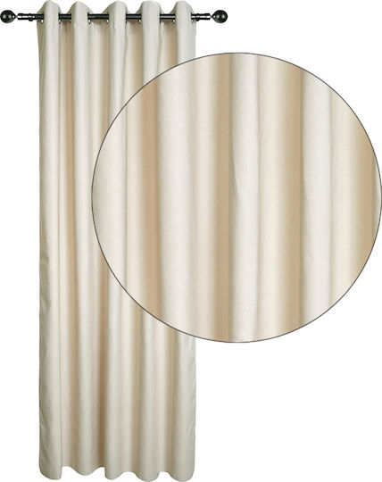 Das Home Curtain With Grommets 2257 Beige 140x270cm