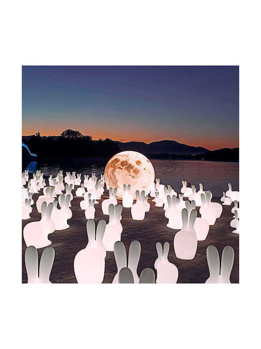Qeeboo LED Kinder Dekorative Lampe Weiß 69x39.5cm