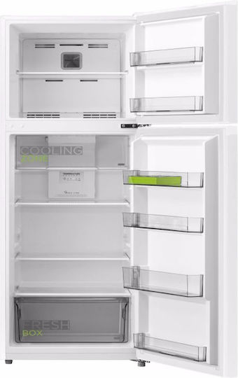 Midea Kühlschrank mit Doppeltür 266Es Total NoFrost H165.7xB54.5xT61cm. Weiß MDRT385MTE01