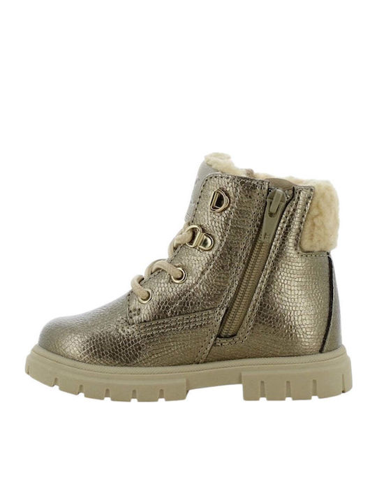 Anatomical Kids Boots with Laces Gold