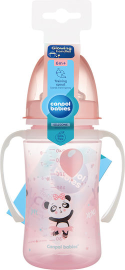 Canpol Babies Εκπαιδευτικό Μπιμπερό με Λαβές Exotic Animals 6m+ 240ml