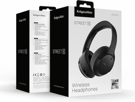 Kruger & Matz Street 4 Ασύρματα / Ενσύρματα Over Ear Ακουστικά Μαύρα
