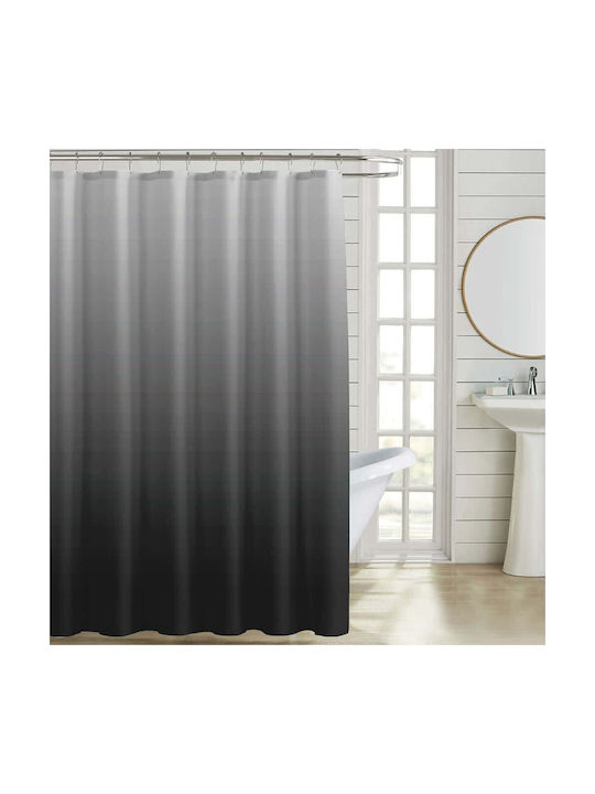 Ankor Gradient Shower Curtain 180x200cm Grey Shades