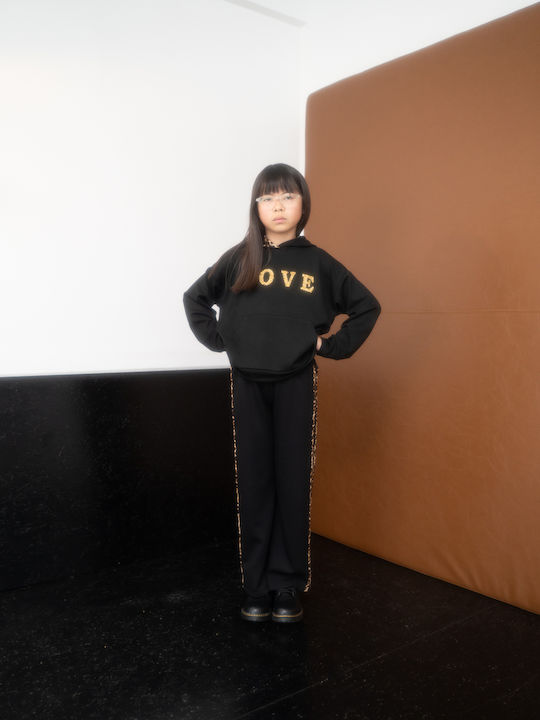 Kids Sweatpants Set Black 2pcs