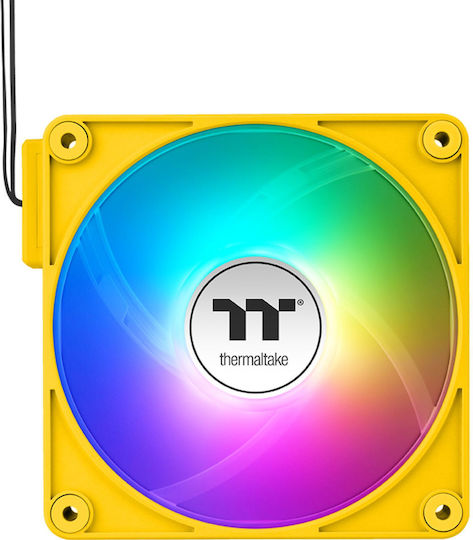 Thermaltake CT120 EX Umkehrklinge Gehäuselüfter (2000rpm / 65,82cfm) mit ARGB Beleuchtung und Verbindung 3-polig / 4-Pin PWM 3 Stück Bumblebee