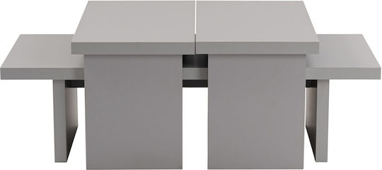 Rectangular Central Coffee Table Sanctuary Wooden Gray W110xD45xH41.5cm