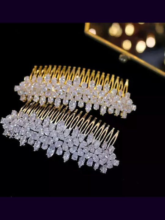 Charlie Luxury Series Our Perfect Side or Back Hairstyle with Bridal Veil Guaranteed Shine 100% Genuine Zircon Crystals