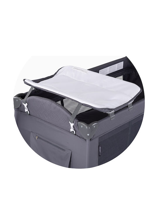 Chipolino Laufstall 2 Ebenen mit Matratze Gray