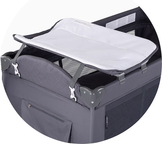 Chipolino Playpen 2 Levels with Mattress Gray