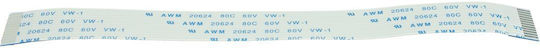 Powertech FFC Cable - Ribbon 12-pin 1mm Pitch (140mm) (CON-R010)