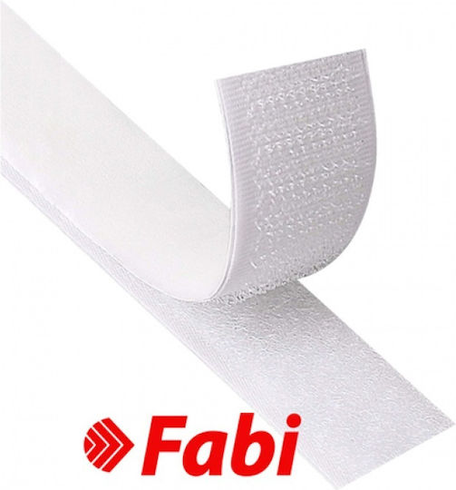 Faber-Castell Velcro Self-Adhesive Hook & Loop Tape White 25mmx2m 1pcs