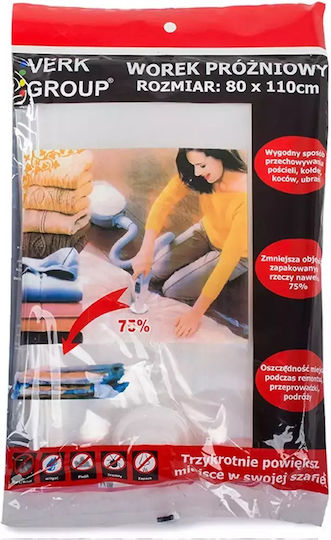Plastic Storage Bag For Clothes Airtight and with Vacuum 110x80cm 1pcs