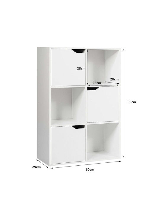 Βιβλιοθήκη Λευκή 60x29x90εκ.