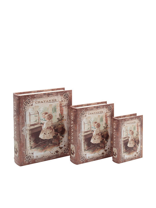 Keskor Set Dekorative Boxen im Buchformat 3Stück