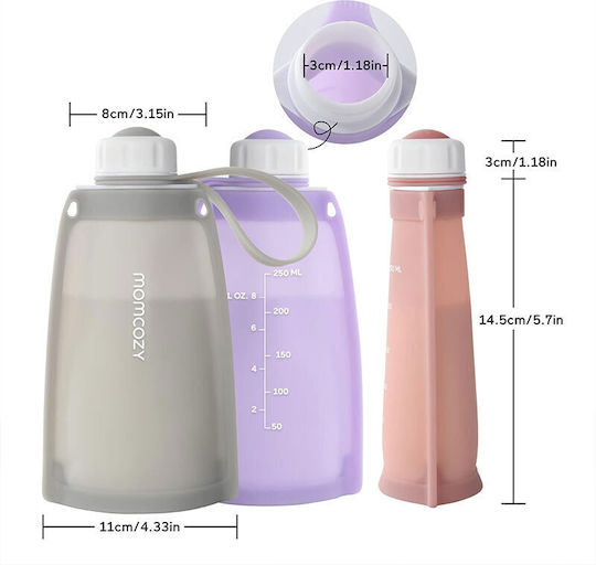 Momcozy Pungi De Depozitare A Laptelui Matern 250ml 2 Bucăți