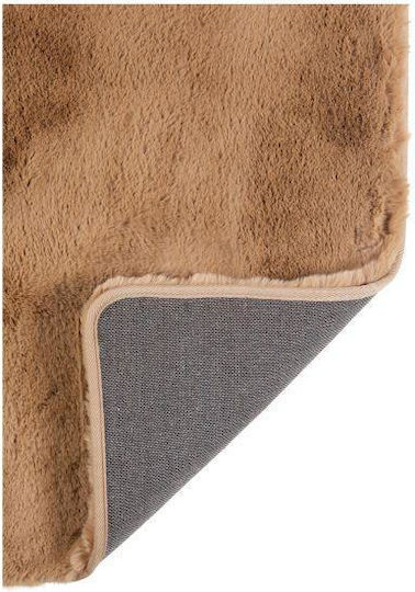 Vivaraise Eddy Teppich Rechteckig Zottelig Synthetisch,Polyester/Cotton/Leather Camel