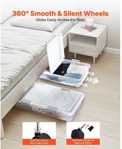 Vevor Storage Case For Clothes in Gray Color 101.092x51.054x14.986cm 2pcs