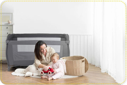 Ricokids Loc De Joacă Cu Două Nivele Cu Saltea Gri 65x125cm