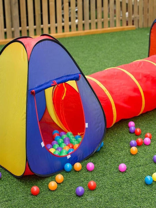 Cort pentru Copii Tunel Pop Up Multicolor pentru 3+ ani