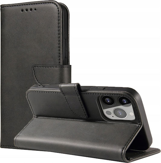 Hurtel Magnet Портмоне Изкуствена кожа Черен (TCL 306 / 305 / 30 SE / 30E)