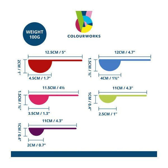 Colourworks Plastik Messbecher 15ml 5Stück