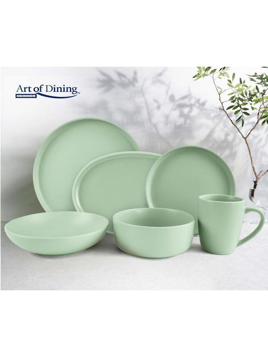 Heinner Yvonne Teller Suppe Keramik Grün 20cm