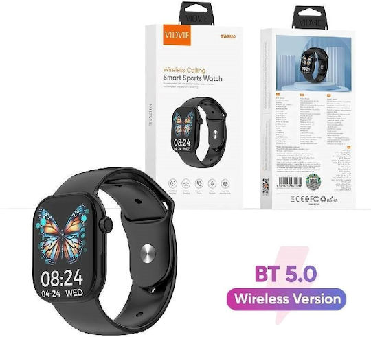 Vidvie SW1620 47mm Smartwatch mit Pulsmesser (Schwarz)