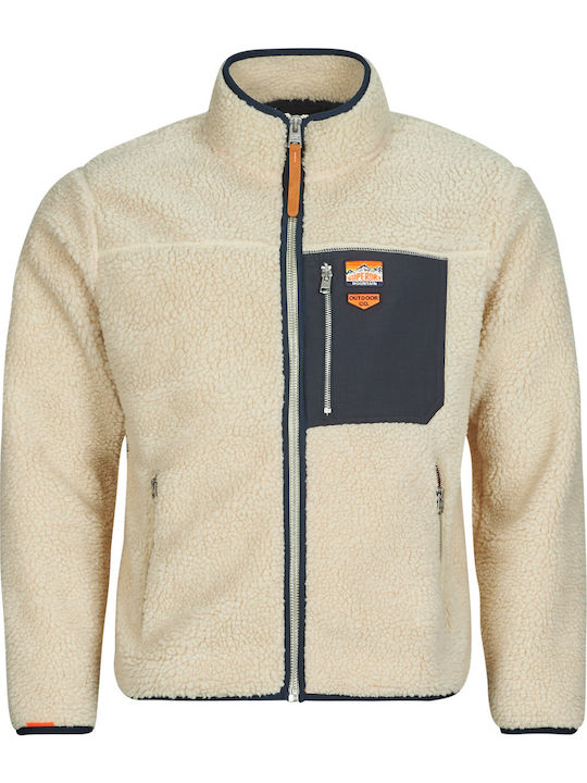 Polar Men's Fleece Cardigan Beige