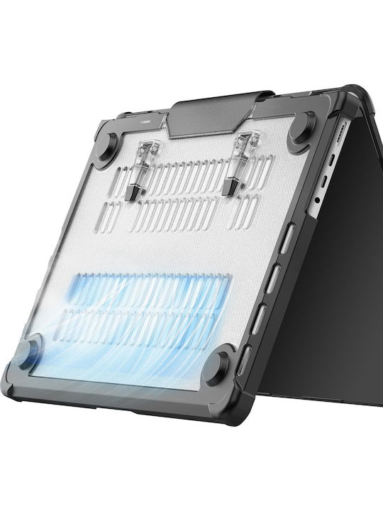 Avizar Case Macbook Pro 16" Rigid Shockproof Protection Foldable Stand Black