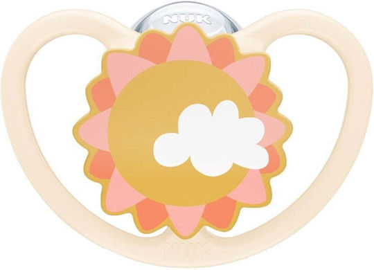 Nuk Space Orthodontic Pacifier Silicone with Case Green with Zebra for 6-18 months