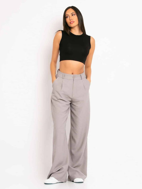 Γυναικείο Crop Top Αμάνικο Μαύρο