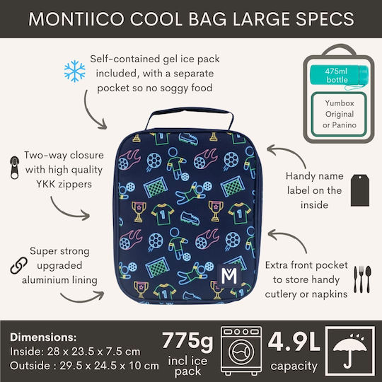 Montiico Große Isolierte Kinder Lunchtasche Schmetterlinge