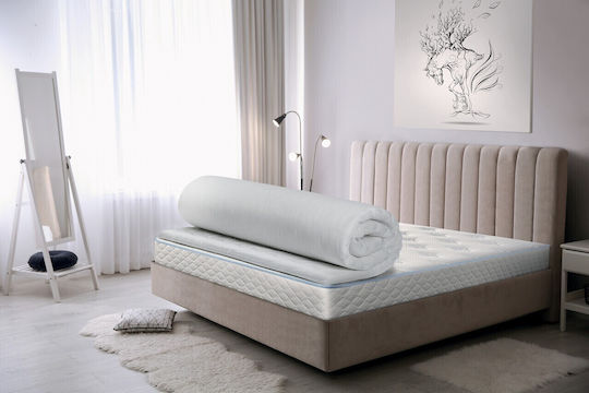 Topper Comfort King Size Spumă cu Husă Detașabilă 180x200x4buc
