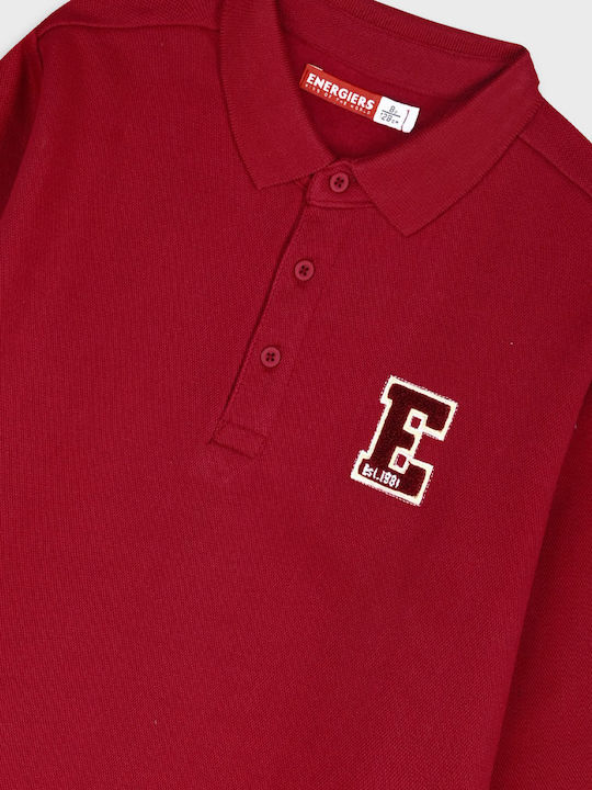 Παιδικό Polo Μακρυμάνικο Μπορντώ Polo Shirt