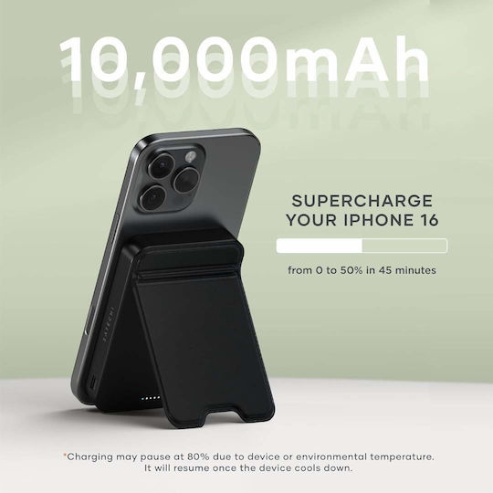 Satechi OntheGo Qi2 MagSafe Qi2 Външна Батерия 10000mAh 15W Черна