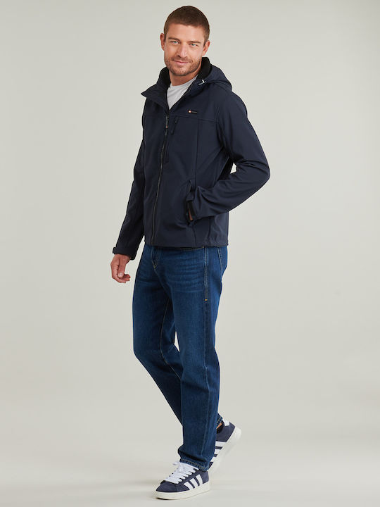 Winter Jacket Softshell Waterproof and Windproof Blue