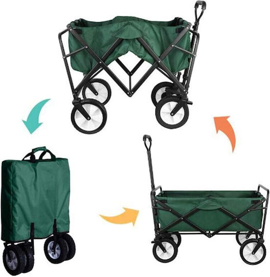 Coș De Gunoi Și Pliabil Căruță De Grădină Metalică 70lt 113cm