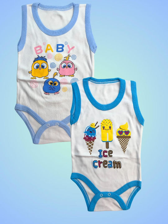 Esthisis Body-uri Set Body pentru Bebeluși Fără mâneci Multicolored 2buc