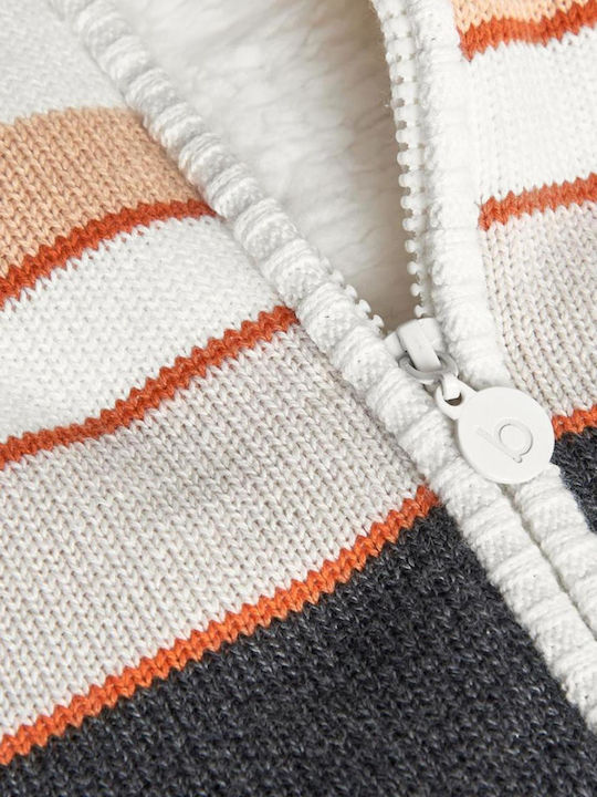 Kids Cardigan with Hood Ecru