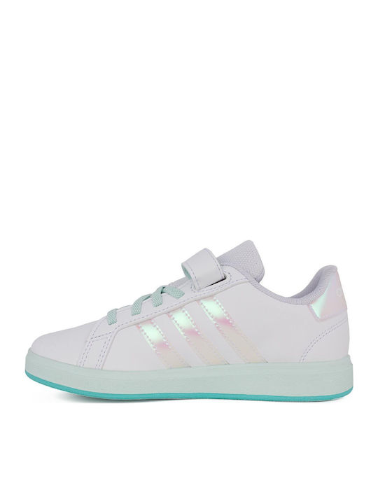 Grand Court 2.0 EL C Kids Sneakers with Hoop & Loop Closure White