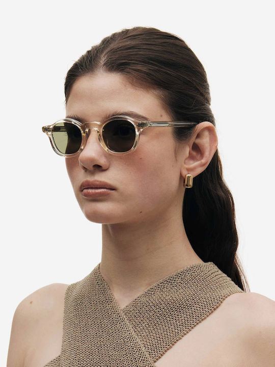 Projekt Produkt Women's Sunglasses with Transparent Plastic Frame and Transparent Lens 498693