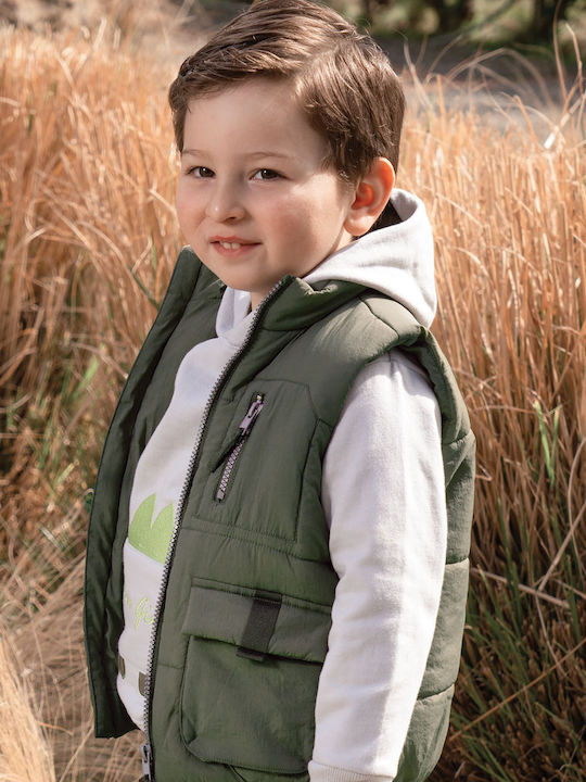 Kids' Quilted Jacket Sleeveless Khaki