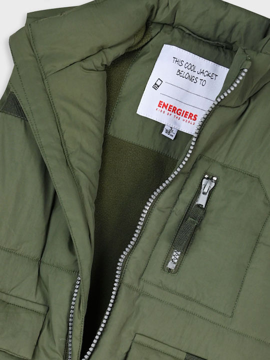 Kids' Quilted Jacket Sleeveless Khaki