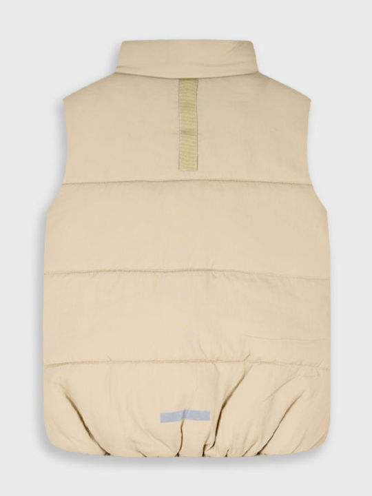 Kids' Quilted Jacket Sleeveless Khaki