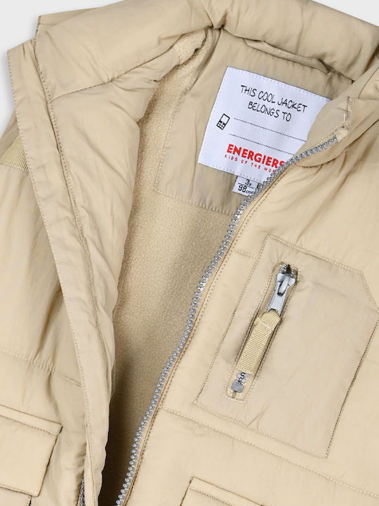 Kids' Quilted Jacket Sleeveless Khaki