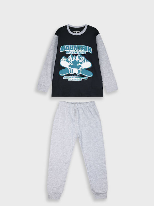 Energiers Kids' Pajamas Winter BLACK