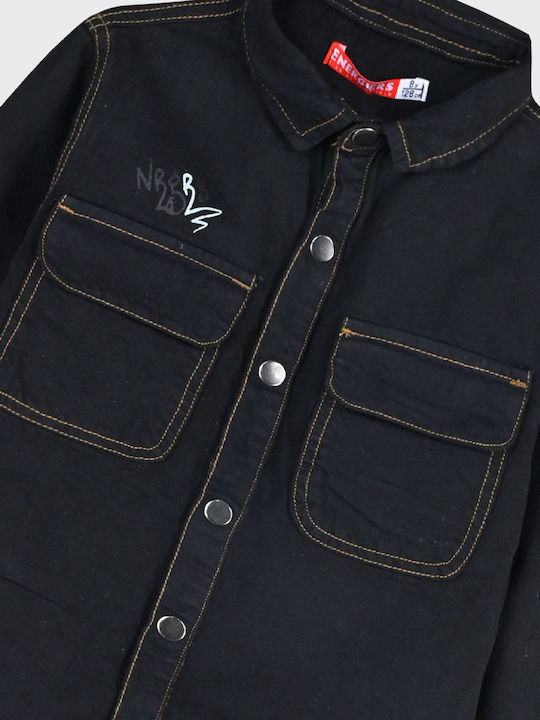 Kids Shirt Long Sleeve Black