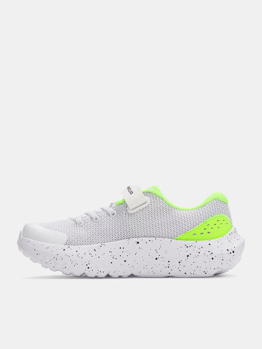 Ua Bps Surge 4 Ac Kids Sports Shoes Running with Hoop & Loop Closure Gray