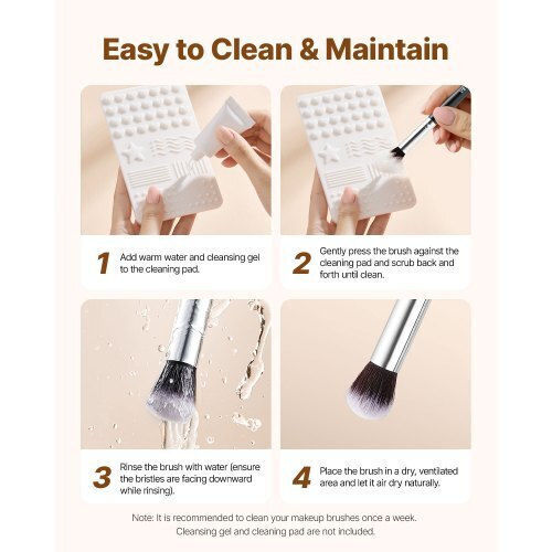 Vevor Professional Set with Makeup Brushes for Foundation made of Synthetic Hair 34pcs
