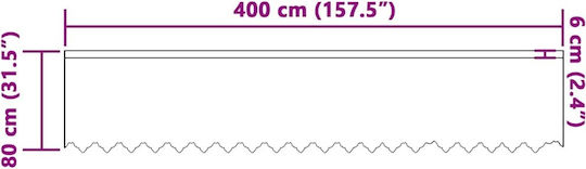 vidaXL White Window Curtain with Pencil Pleat 400x80cm